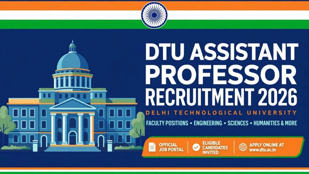 DTU Assistant Professor Recruitment 2026