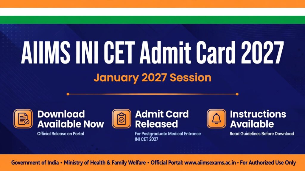 AIIMS INI CET Admit Card 2027