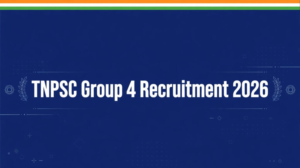 TNPSC Group 4 Recruitment 2026