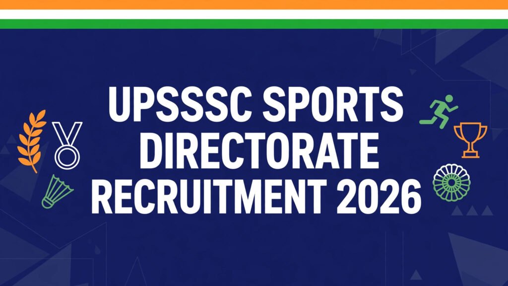 UPSSSC Sports Directorate Recruitment 2026