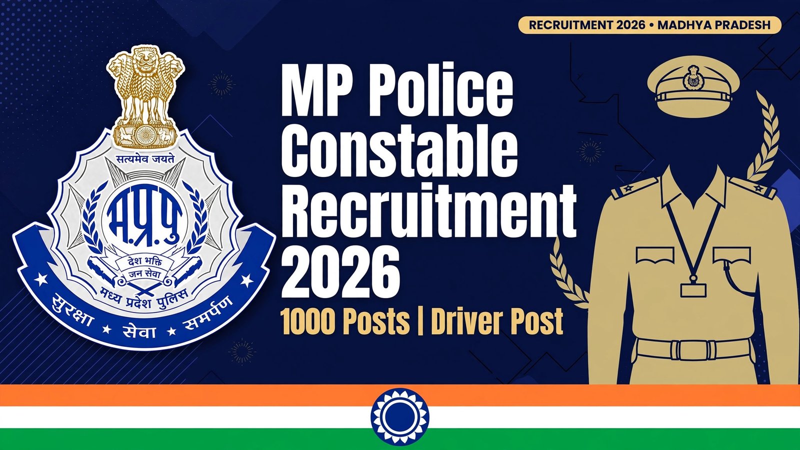MP Police Constable Driver Recruitment 2026 – 1000 posts