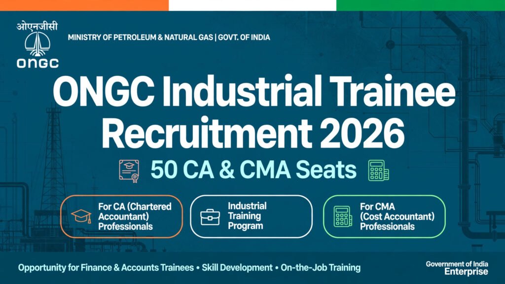 ONGC Industrial Trainee Recruitment 2026