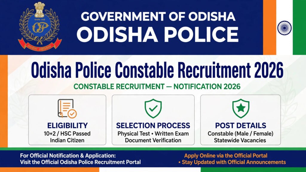 Odisha Police Constable Recruitment 2026