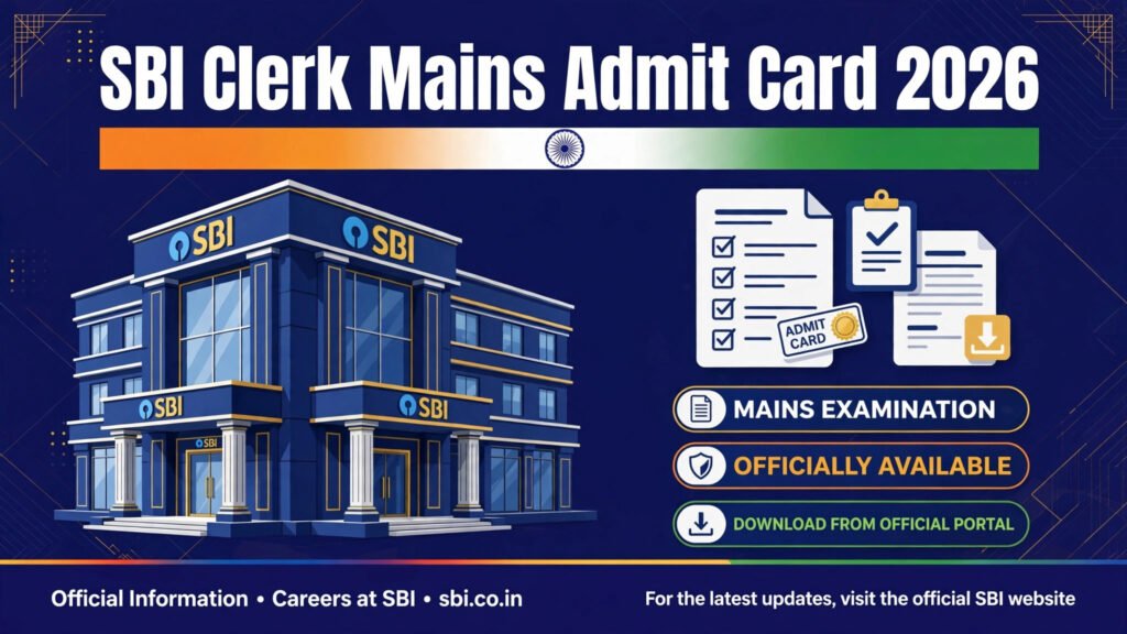 SBI Clerk Mains Admit Card 2026