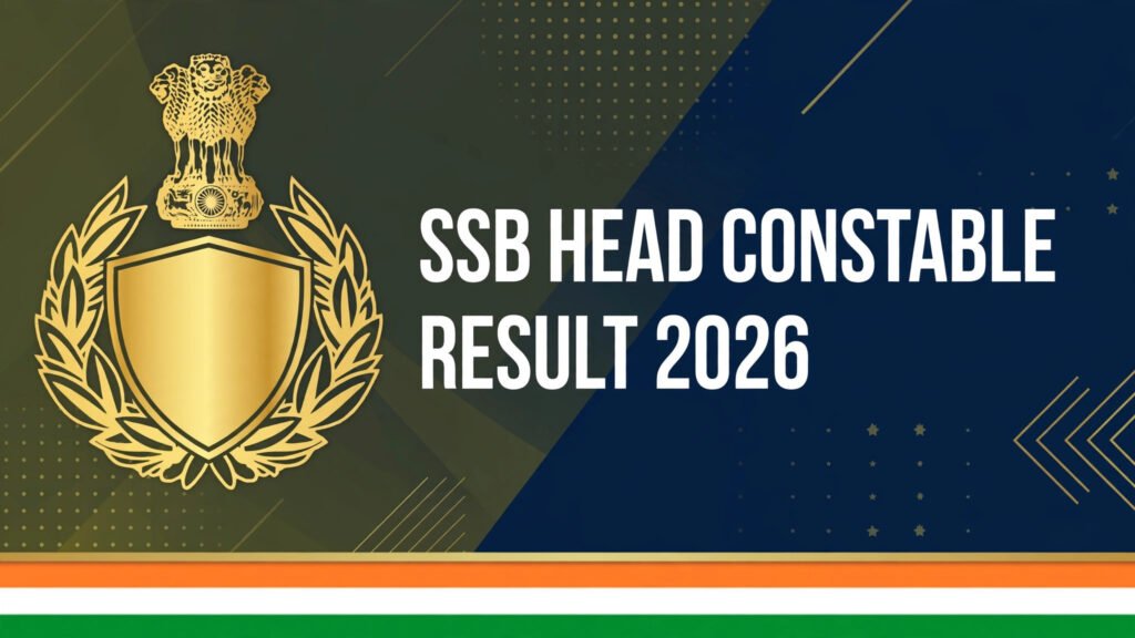 SSB Head Constable Ministerial Result 2026