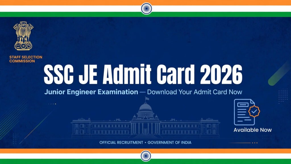 SSC JE Paper 1 Admit Card 2026