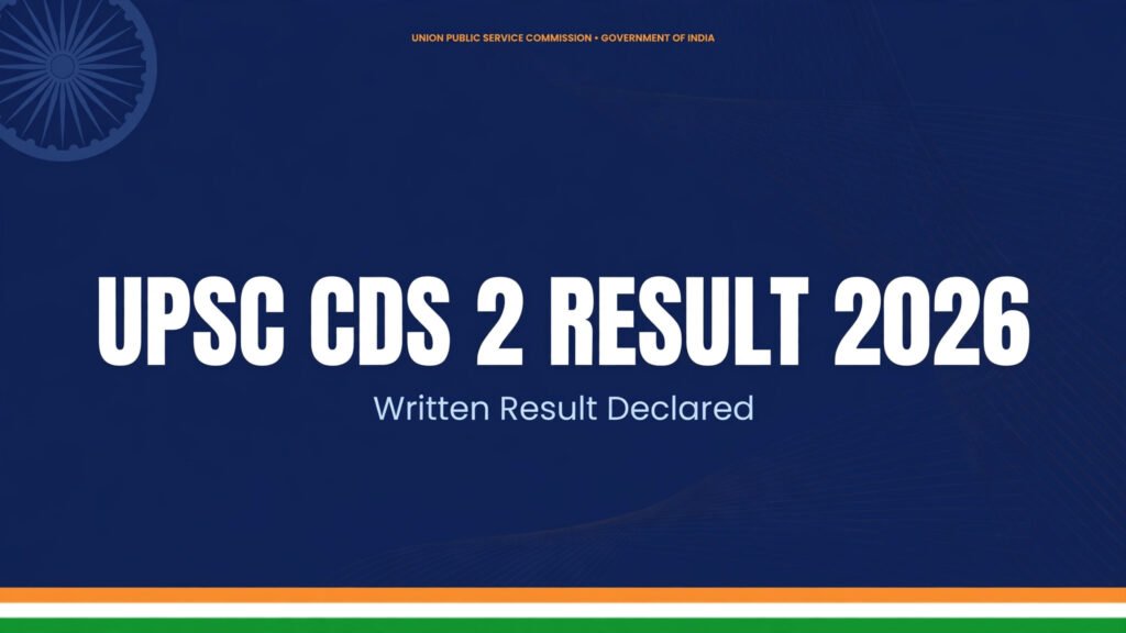 UPSC CDS 2 Result 2026